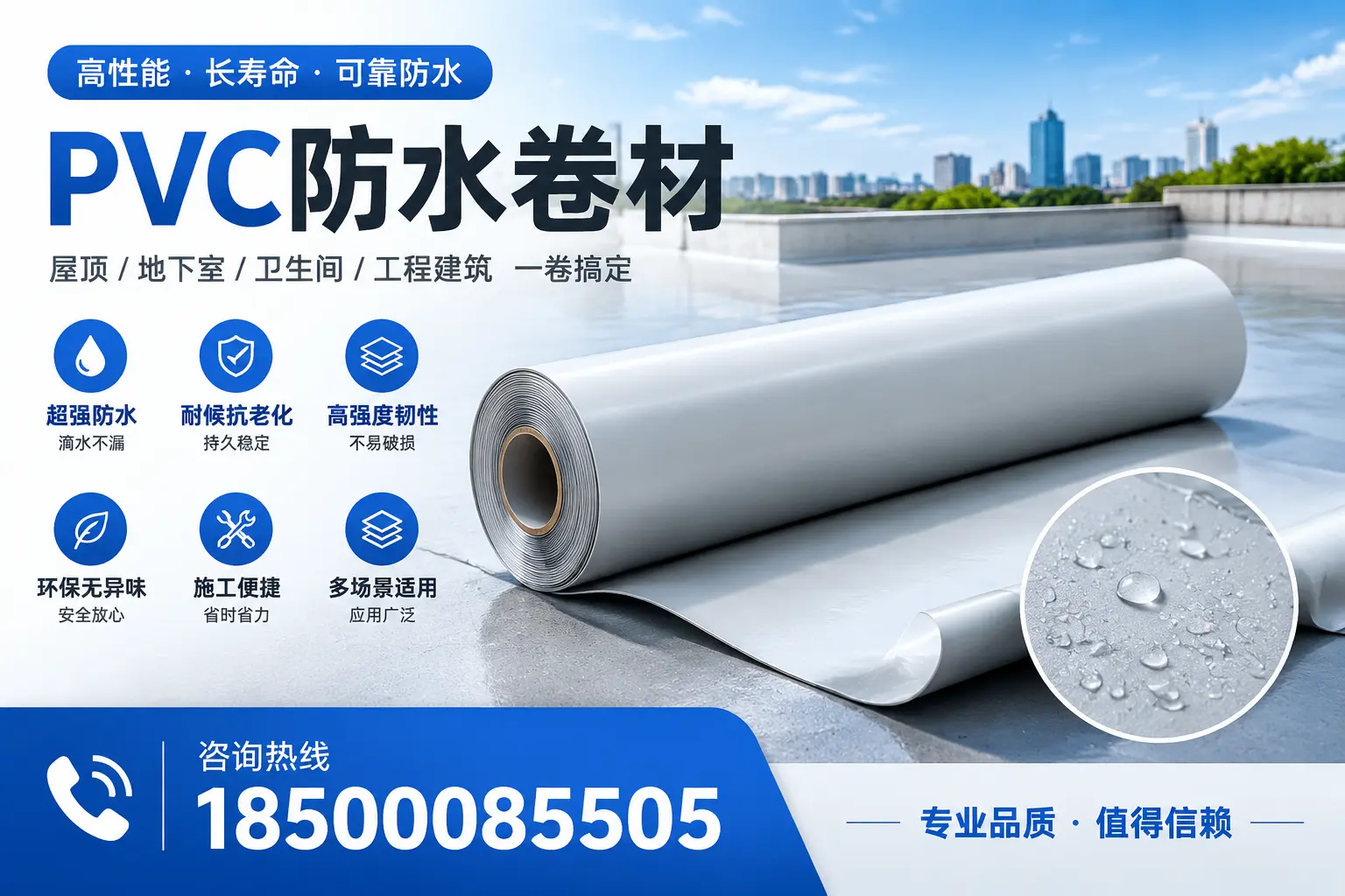 PVC防水卷材的防水效果评测，适合临沂的科学依据